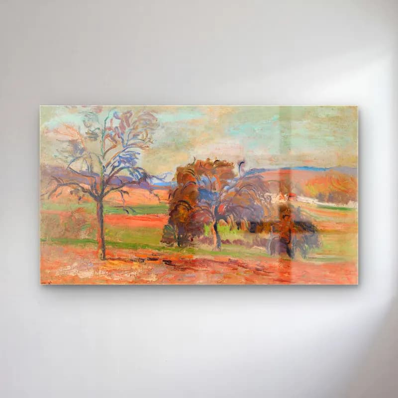 Armand Guillaumin – Paysage boisé cam tablo — Armand Guillaumin – Paysage boisé — empresyonist yalnız ağaç