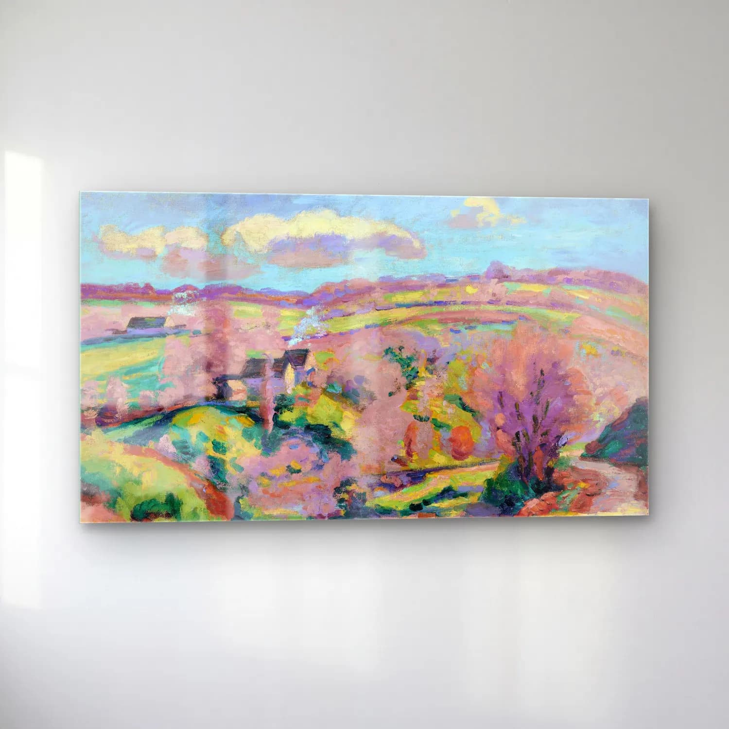 Armand Guillaumin – Paysage de la Creuse, au printemps (circa 1908) cam tablo — sol açıdan görünüm