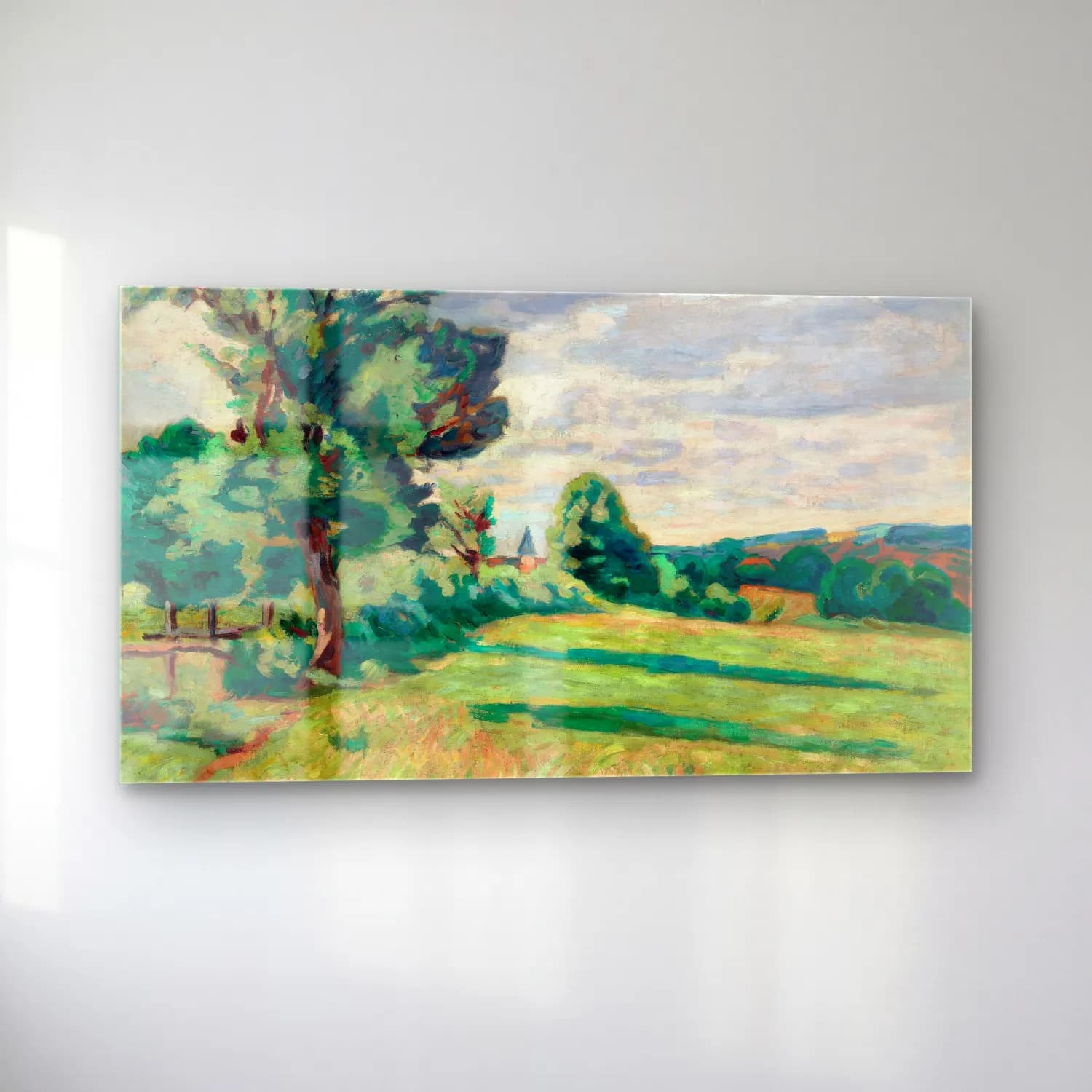 Armand Guillaumin – Pâturages des granges, Crozant cam tablo — sol açıdan görünüm