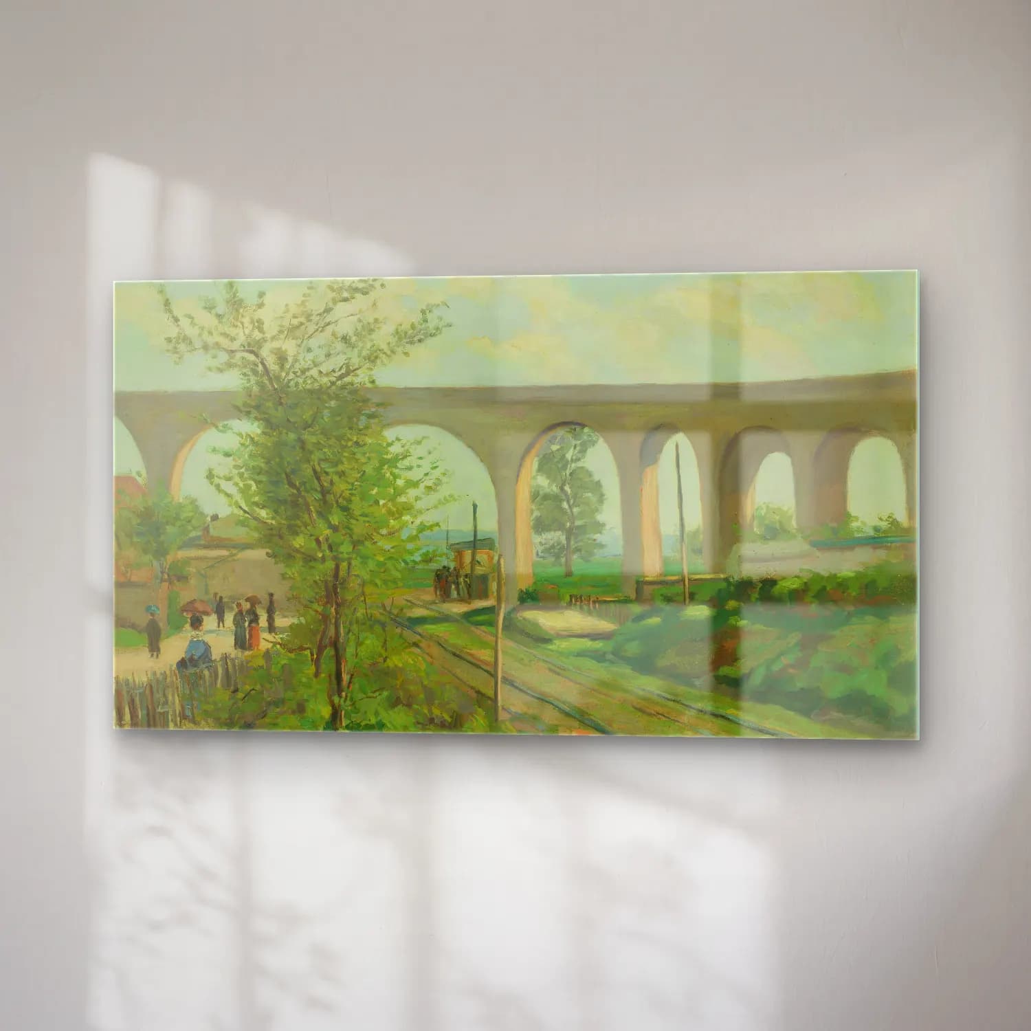 Armand Guillaumin – The Arcueil Aqueduct at Sceaux Railroad Crossing cam tablo — sağ açıdan görünüm