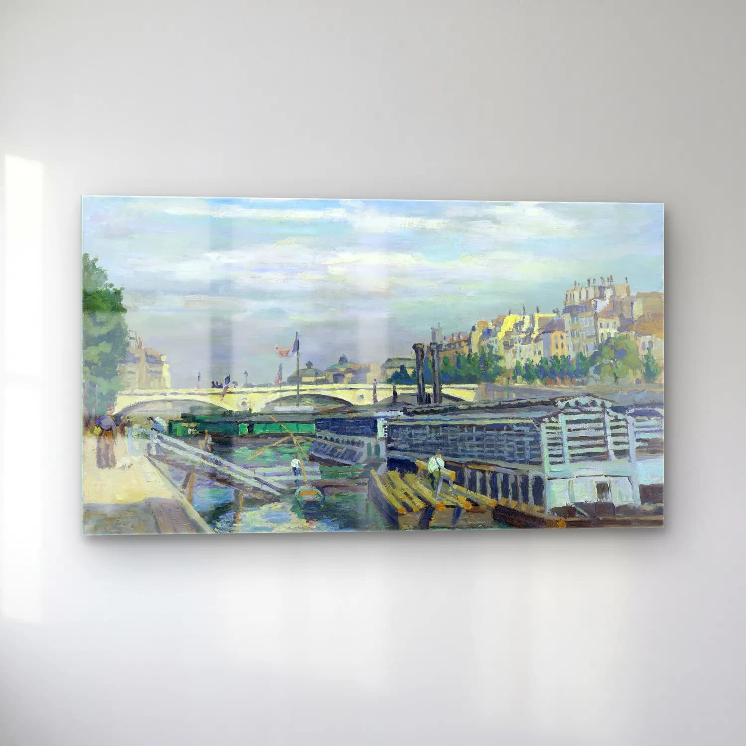 Armand Guillaumin – The Bridge of Louis Philippe cam tablo — sol açıdan görünüm
