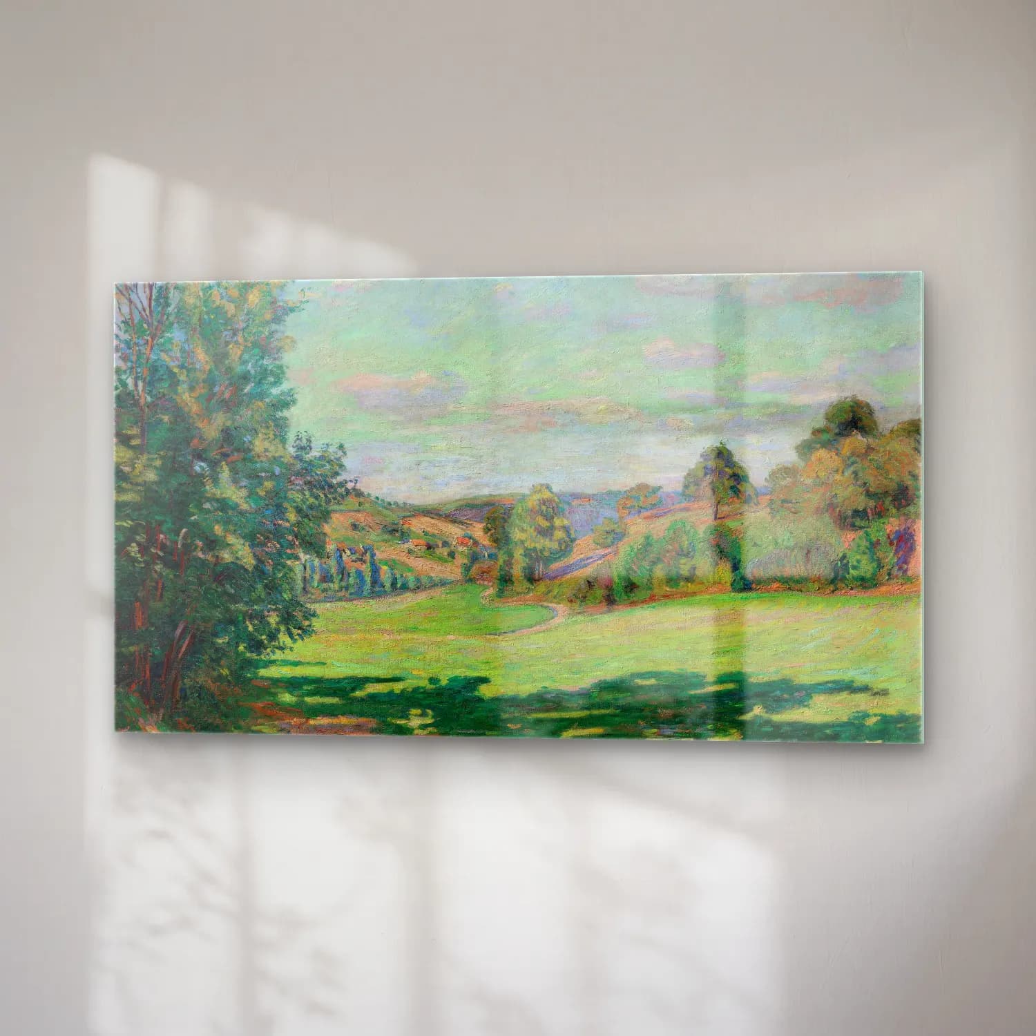 Armand Guillaumin – Village sur le Coteau, Vallée de Chevreuse (circa 1885) cam tablo — sağ açıdan görünüm