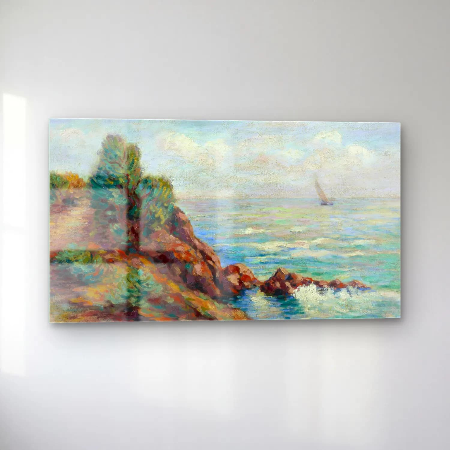 Armand Guillaumin – Voilier à Agay (circa 1895) cam tablo — sol açıdan görünüm