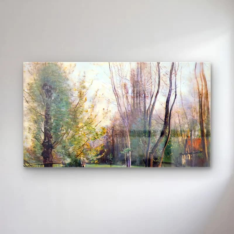Jean-Baptiste C. Corot – Morning at Beauvais cam tablo — Jean-Baptiste C. Corot – Morning at Beauvais — empresyonist orman