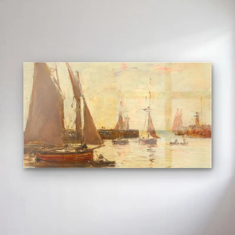 Yağlı Boya Liman ve Tekneler No. 22 cam tablo — Yağlı Boya Liman ve Tekneler No. 22 — yağlı boya liman ve tekneler