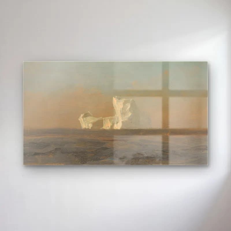 Frederic Edwin Church – Off Iceberg, Newfoundland cam tablo — Frederic Edwin Church – Off Iceberg, Newfoundland — empresyonist sakin deniz ufku