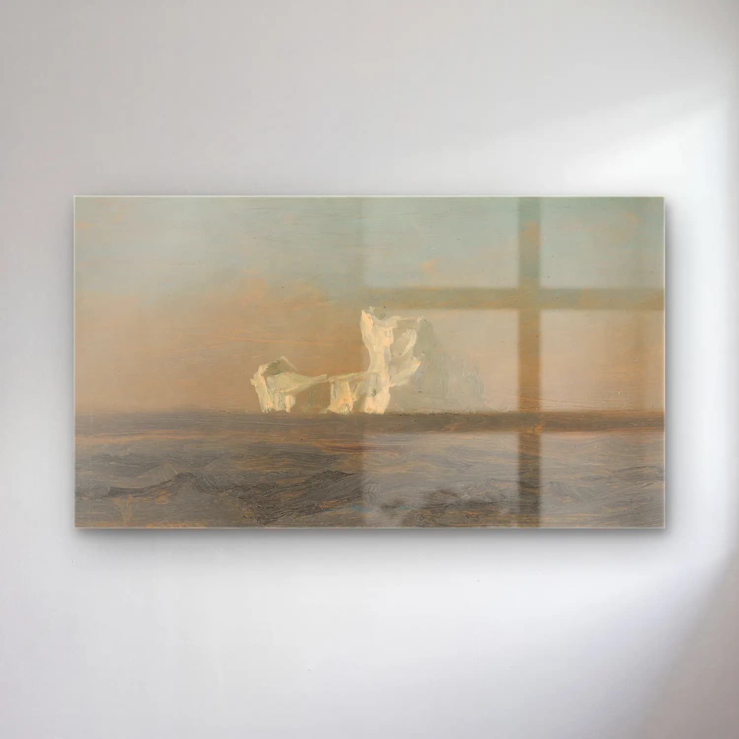 Frederic Edwin Church – Off Iceberg, Newfoundland cam tablo — Frederic Edwin Church – Off Iceberg, Newfoundland — empresyonist sakin deniz ufku