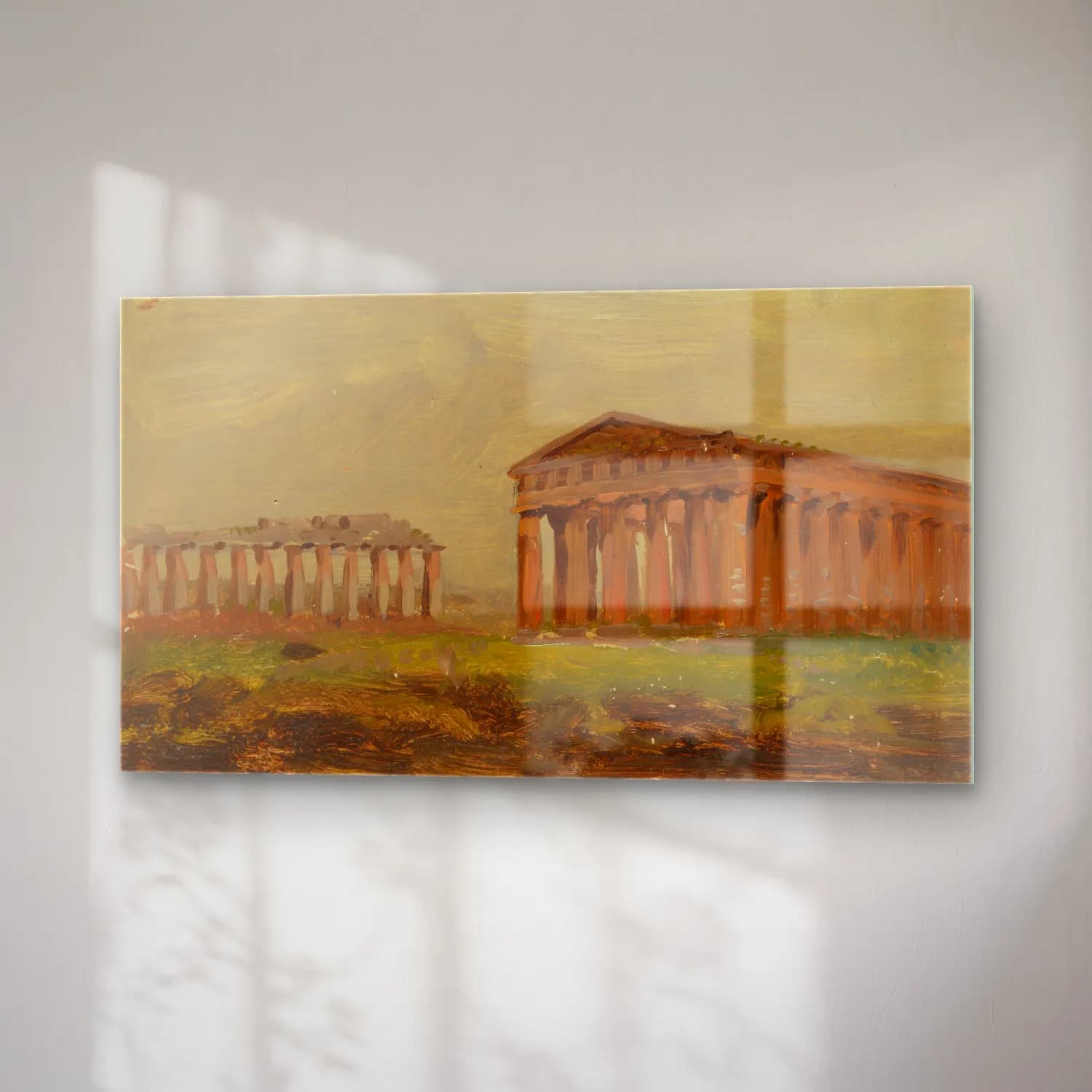 Frederic Edwin Church – Paestum, Temple of Neptune cam tablo — sağ açıdan görünüm