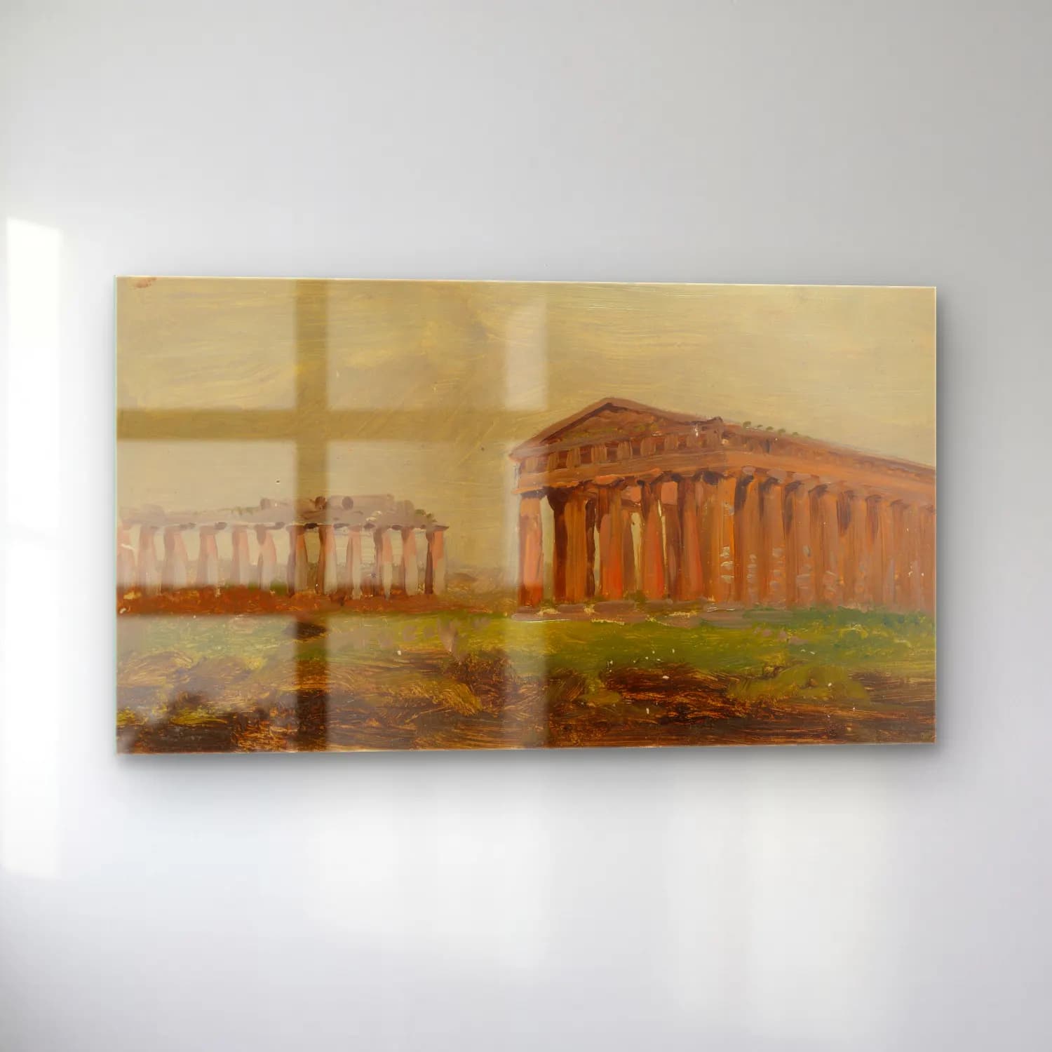 Frederic Edwin Church – Paestum, Temple of Neptune cam tablo — sol açıdan görünüm