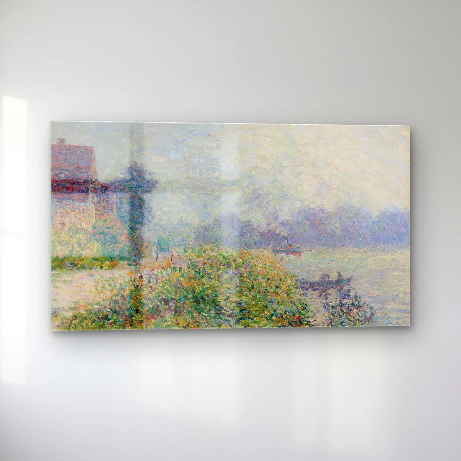 Gustave Loiseau – Bord de rivière (circa 1901) cam tablo — sol açıdan görünüm