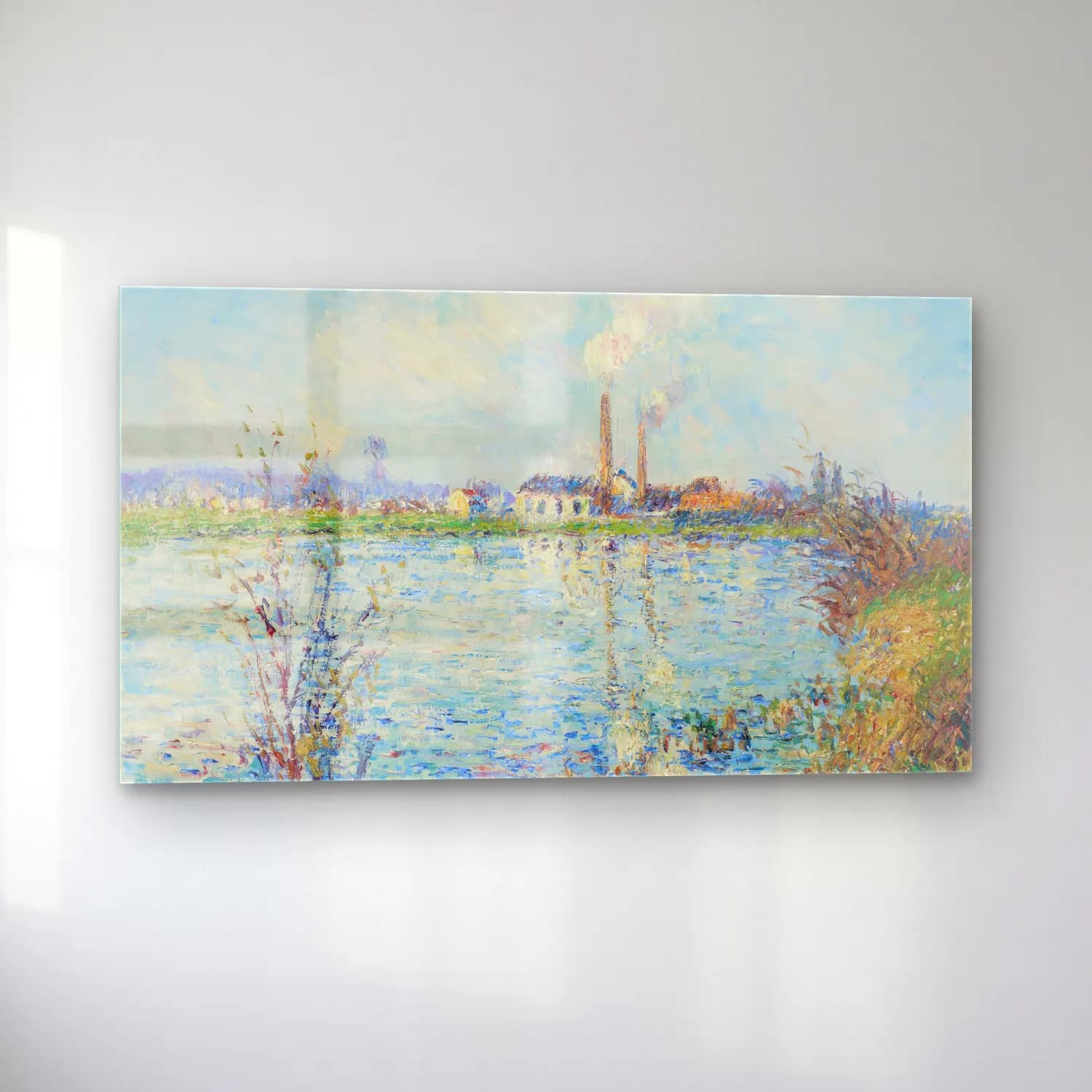 Gustave Loiseau – Fabrique bords L’oise cam tablo — sol açıdan görünüm