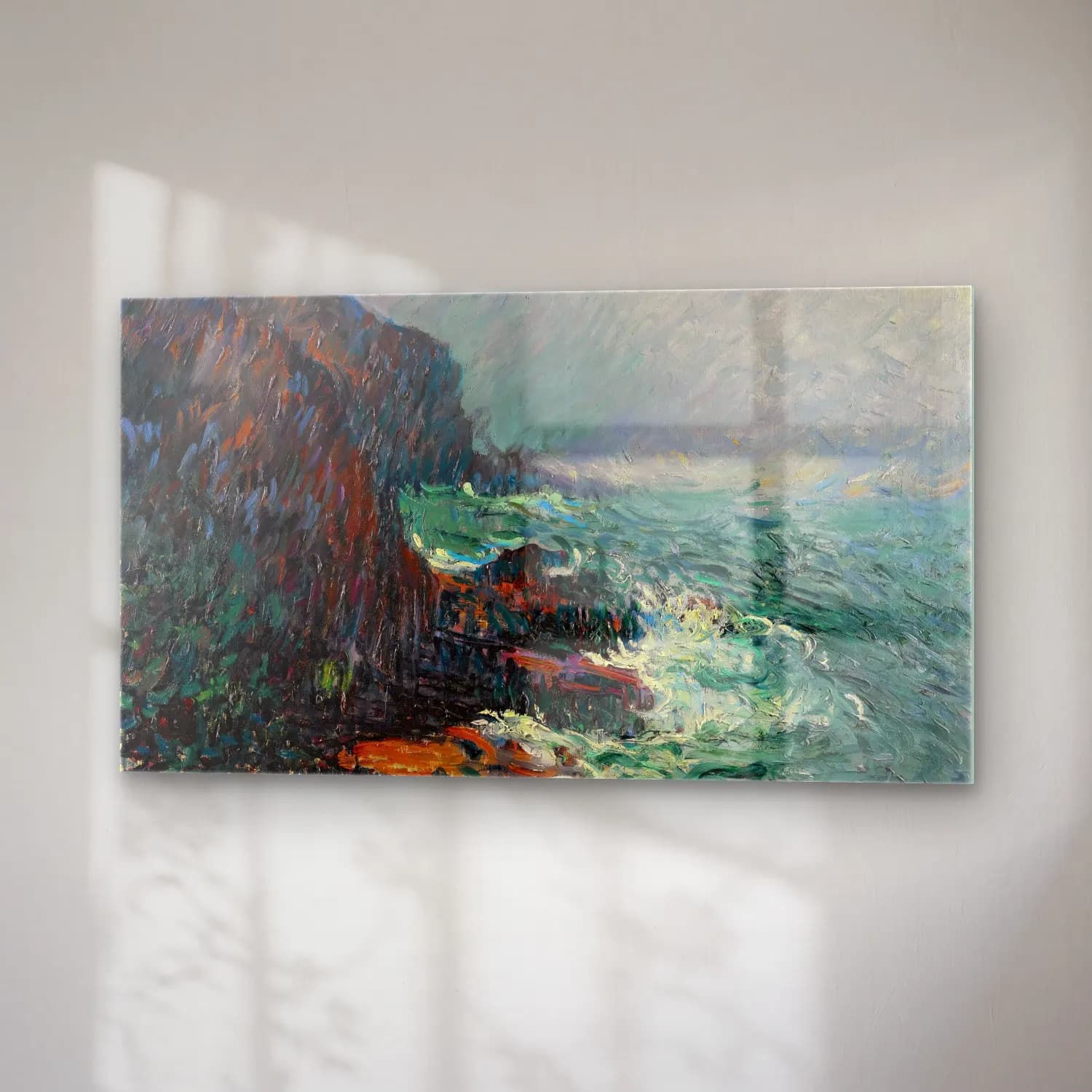 Gustave Loiseau – Falaises En Normandie cam tablo — sağ açıdan görünüm