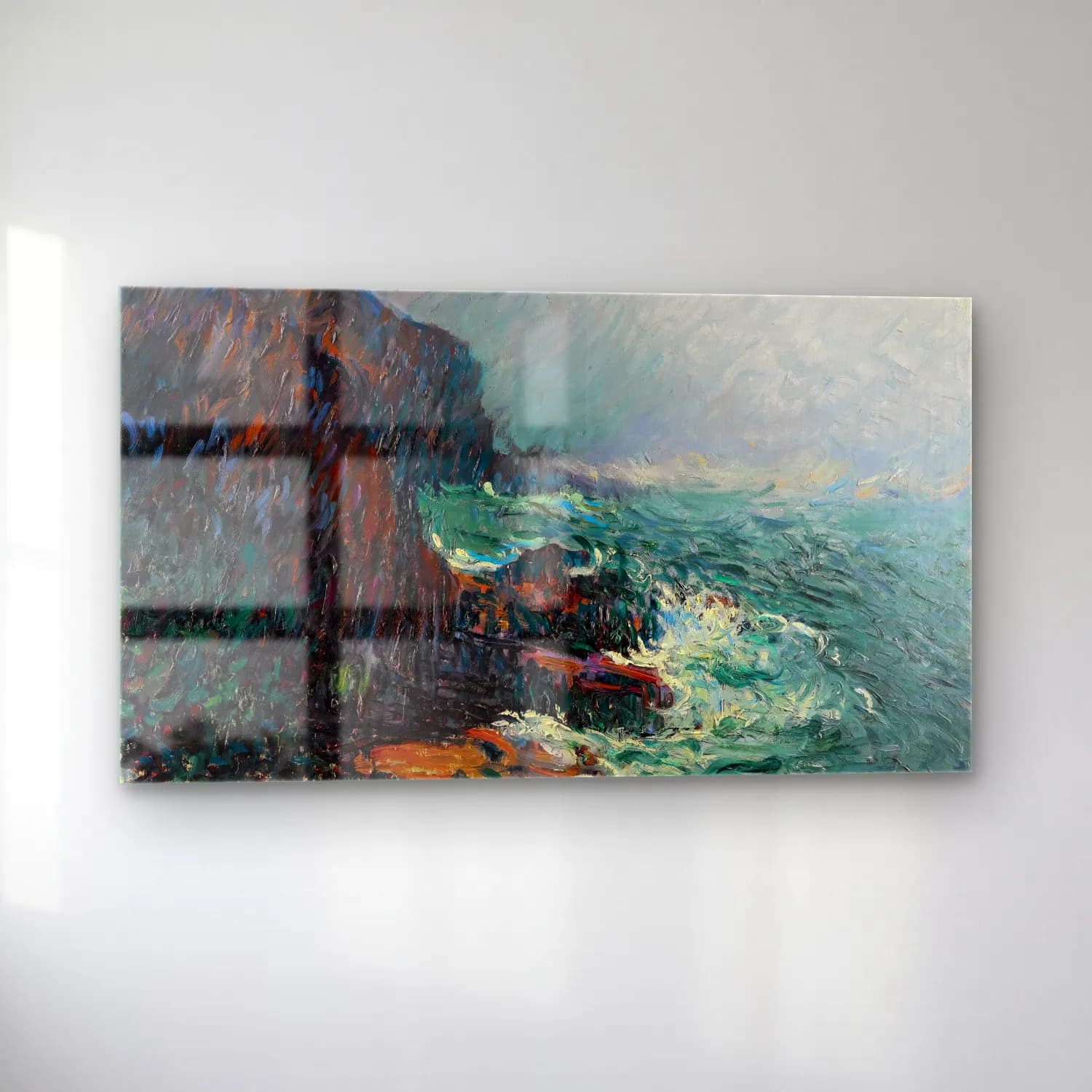 Gustave Loiseau – Falaises En Normandie cam tablo — sol açıdan görünüm
