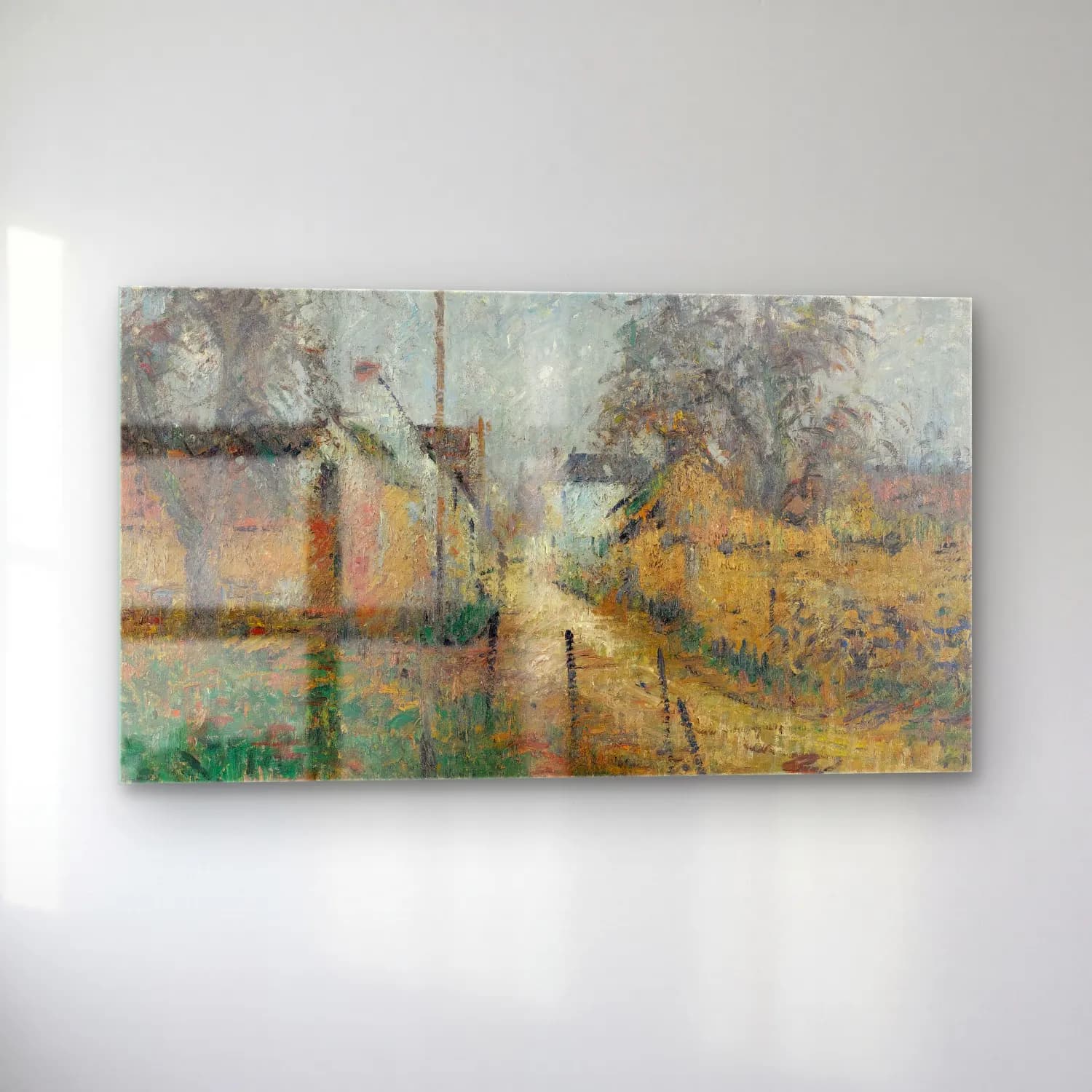 Gustave Loiseau – Ferme En Normandie cam tablo — sol açıdan görünüm