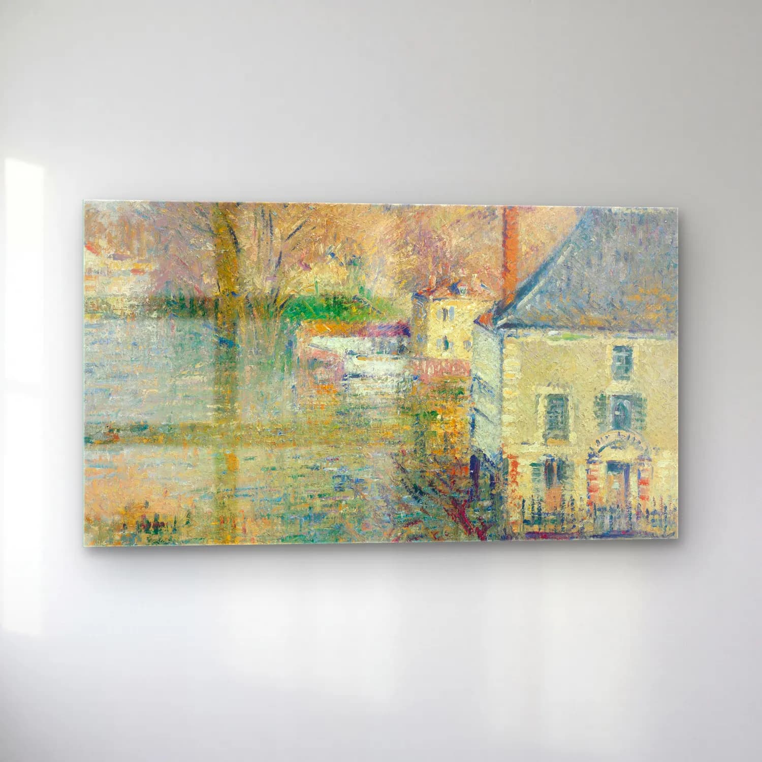 Gustave Loiseau – Inondation à Giverny cam tablo — sol açıdan görünüm