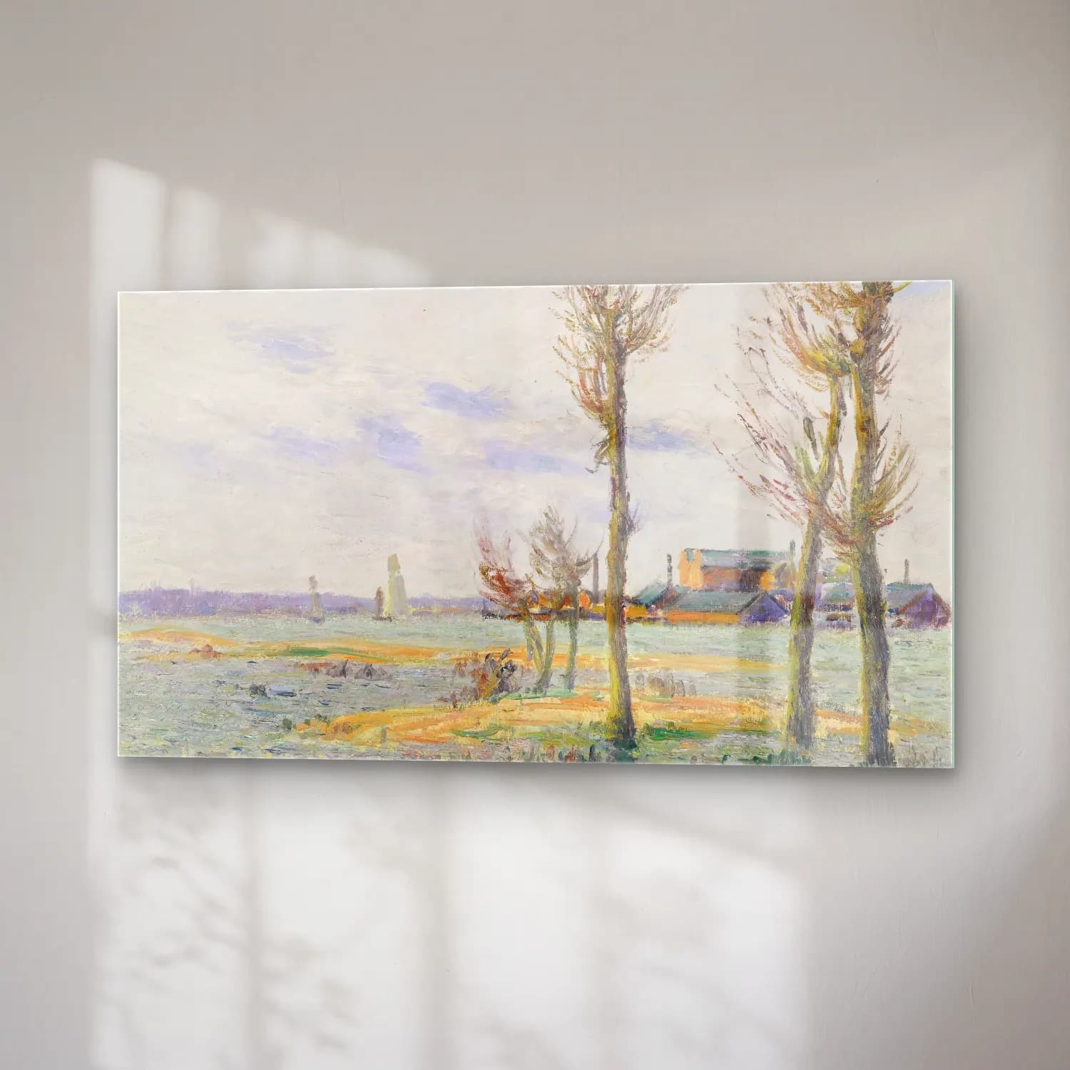 Gustave Loiseau – La Loire À Trentemouet cam tablo — sağ açıdan görünüm