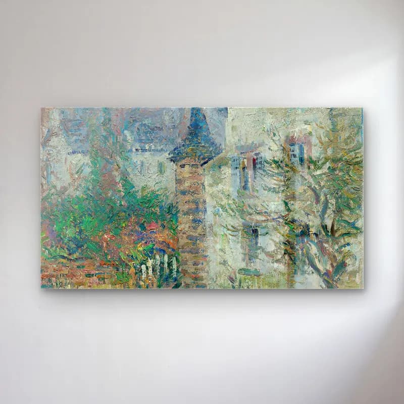 Gustave Loiseau – La Maison De Juge, Pont-Aven cam tablo — Gustave Loiseau – La Maison De Juge, Pont-Aven — empresyonist köy sokağı