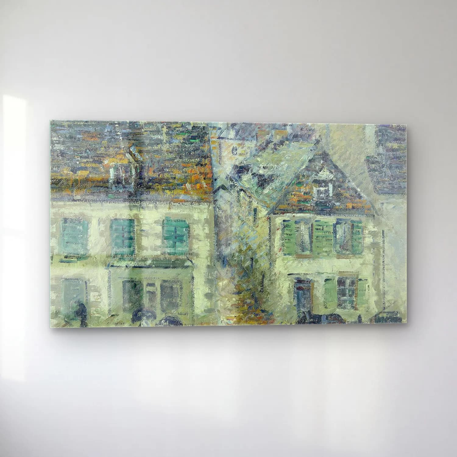 Gustave Loiseau – La pluie à Pont-Aven cam tablo — sol açıdan görünüm