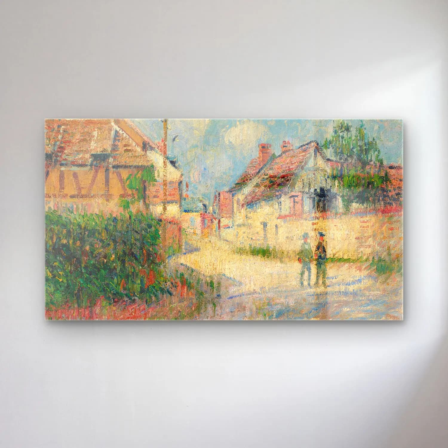 Gustave Loiseau – La route de Tournedos cam tablo — Gustave Loiseau – La route de Tournedos — empresyonist köy sokağı