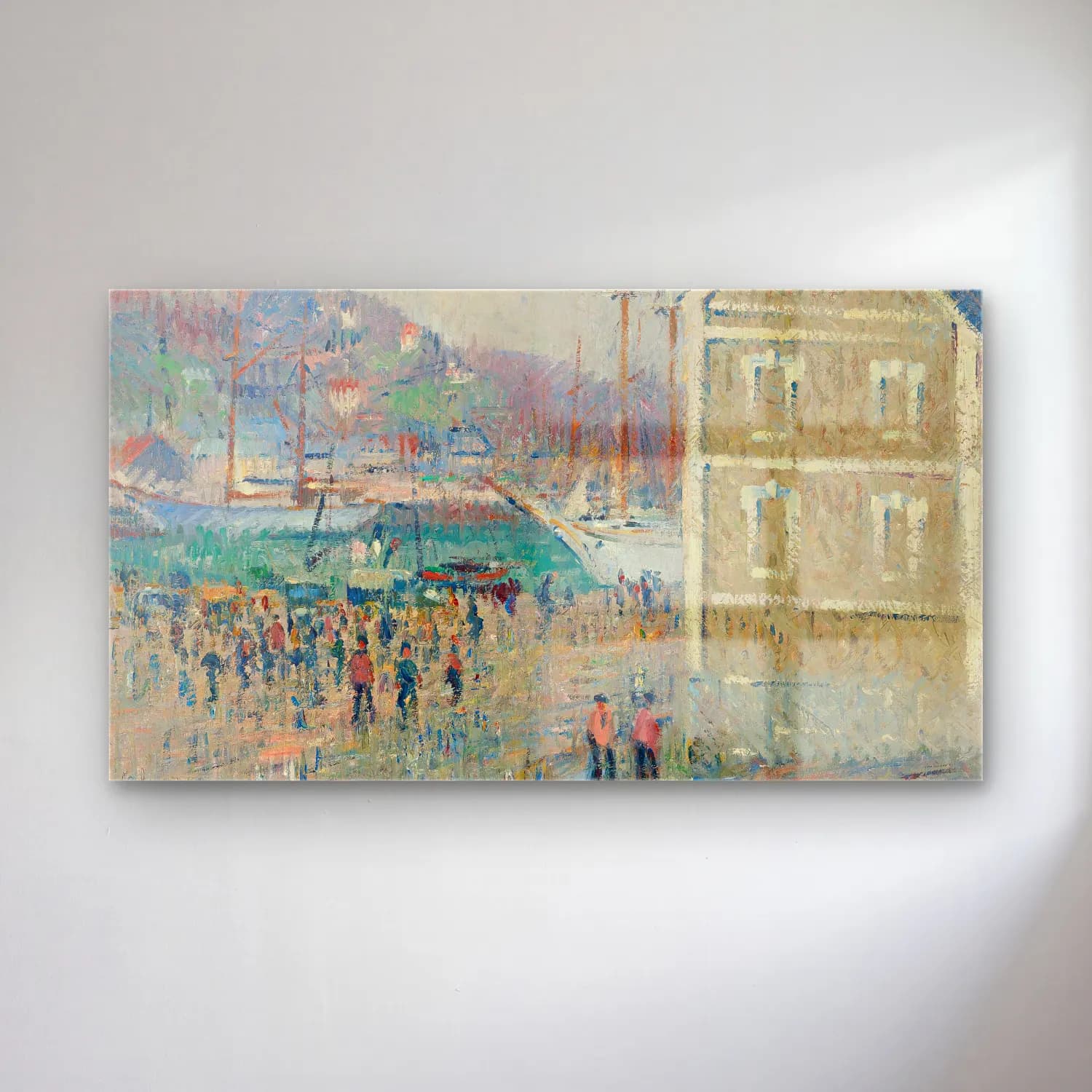 Gustave Loiseau – Le Bassin Berrigny, Fécamp cam tablo — Gustave Loiseau – Le Bassin Berrigny, Fécamp — empresyonist liman ve tekneler
