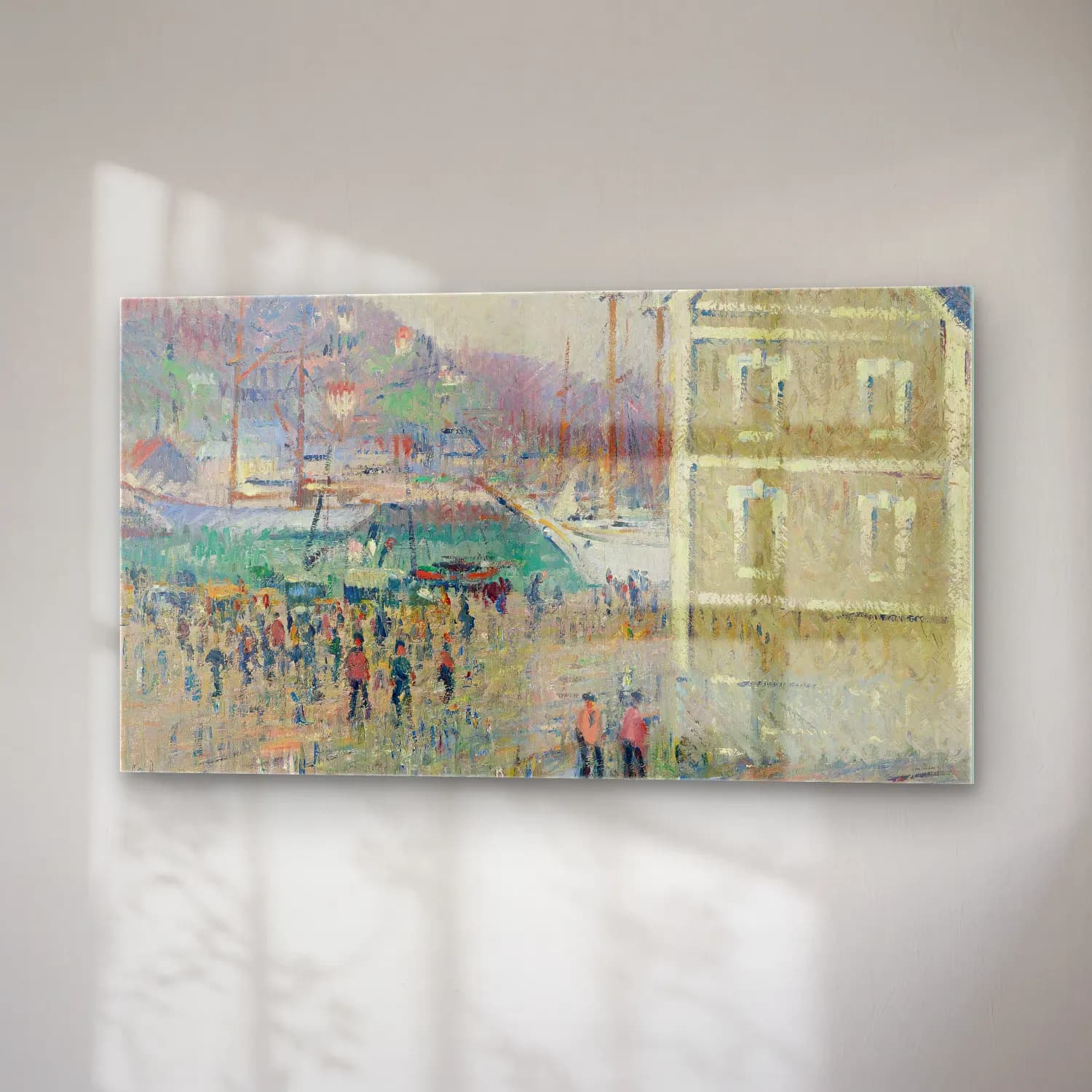 Gustave Loiseau – Le Bassin Berrigny, Fécamp cam tablo — sağ açıdan görünüm