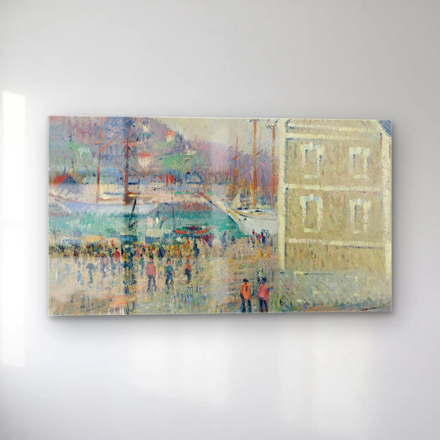Gustave Loiseau – Le Bassin Berrigny, Fécamp cam tablo — sol açıdan görünüm