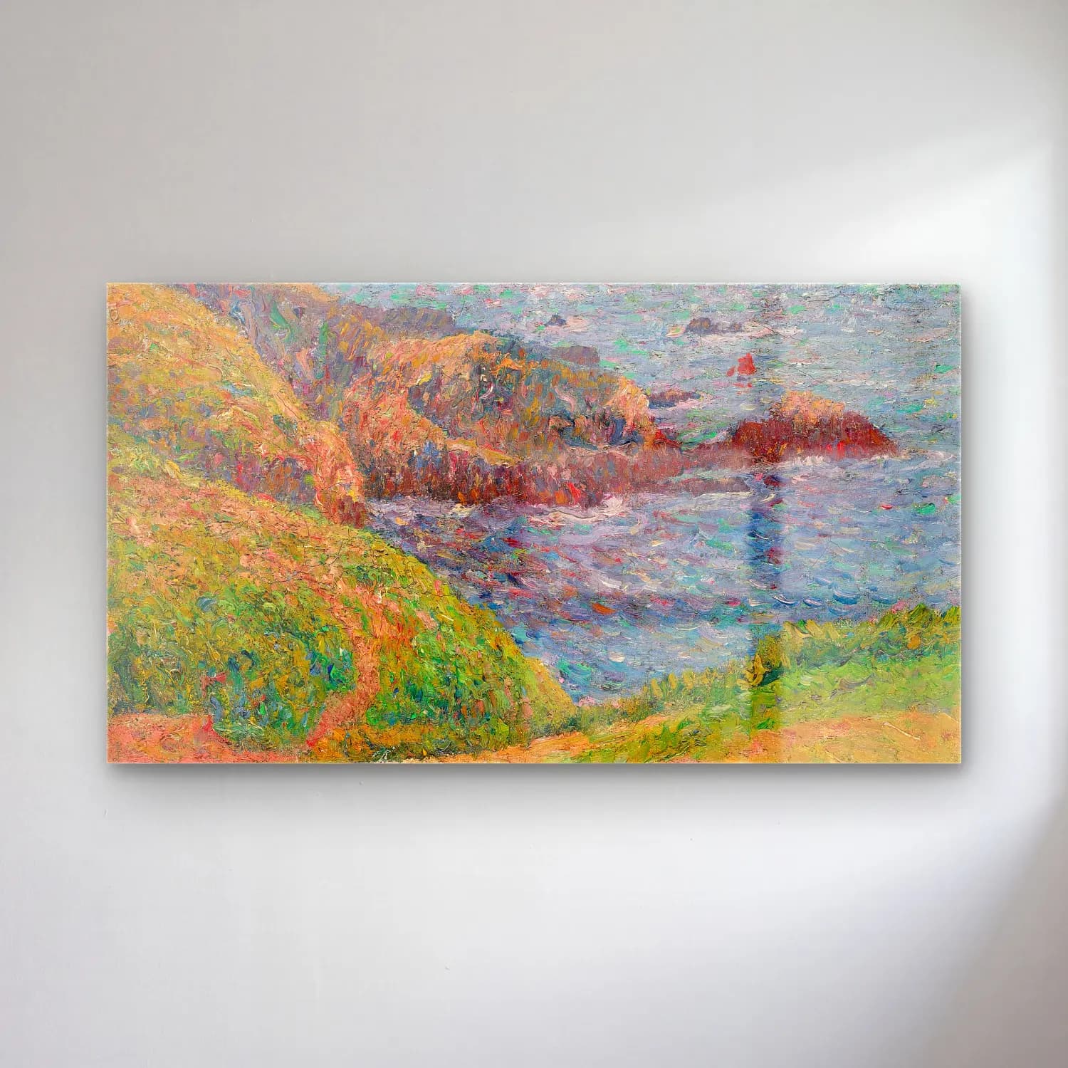 Gustave Loiseau – Le Bras De Mer cam tablo — Gustave Loiseau – Le Bras De Mer — empresyonist dalgalı sahil