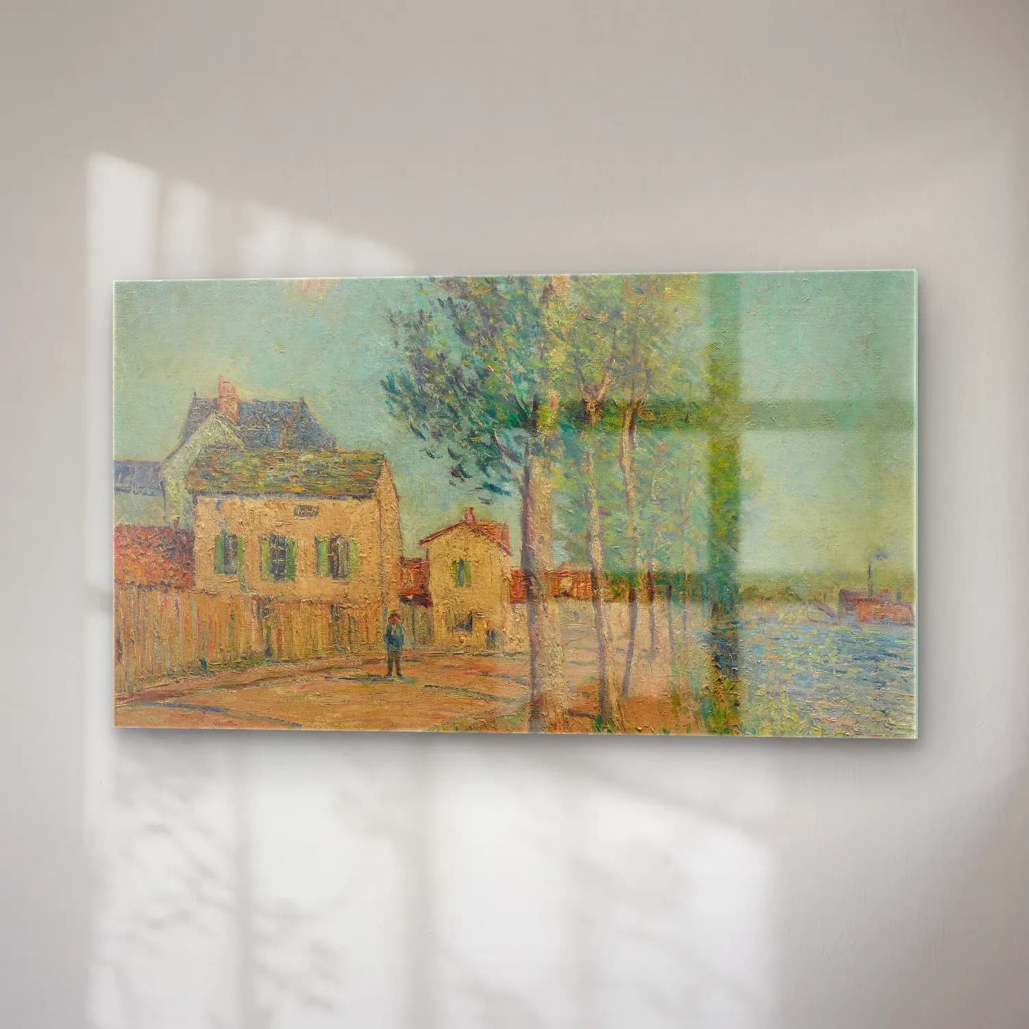 Gustave Loiseau – Le Chemin au bord de la rivière cam tablo — sağ açıdan görünüm