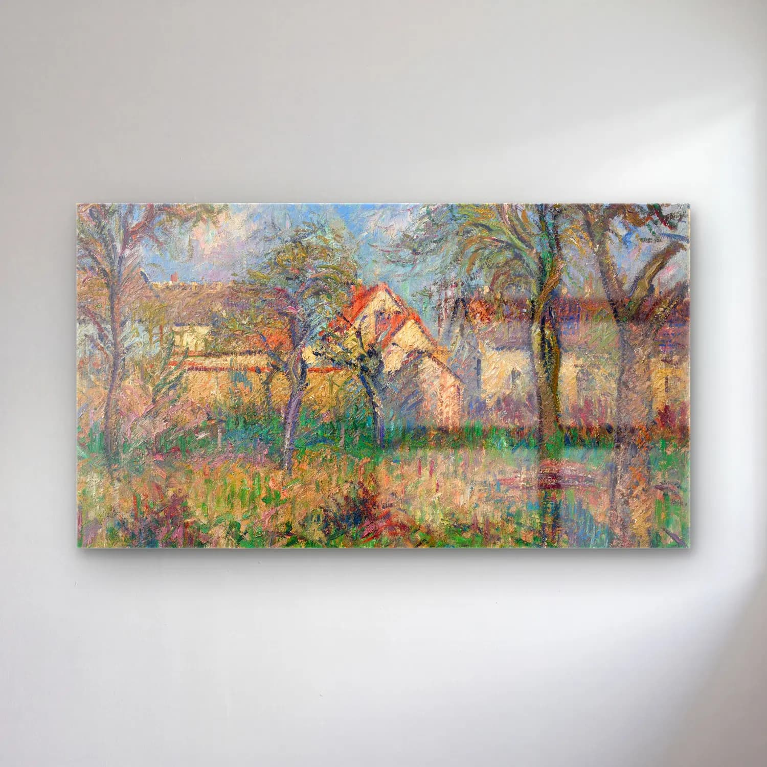 Gustave Loiseau – Le Jardin (circa 1920-1925) cam tablo — Gustave Loiseau – Le Jardin (circa 1920-1925) — empresyonist kır evi