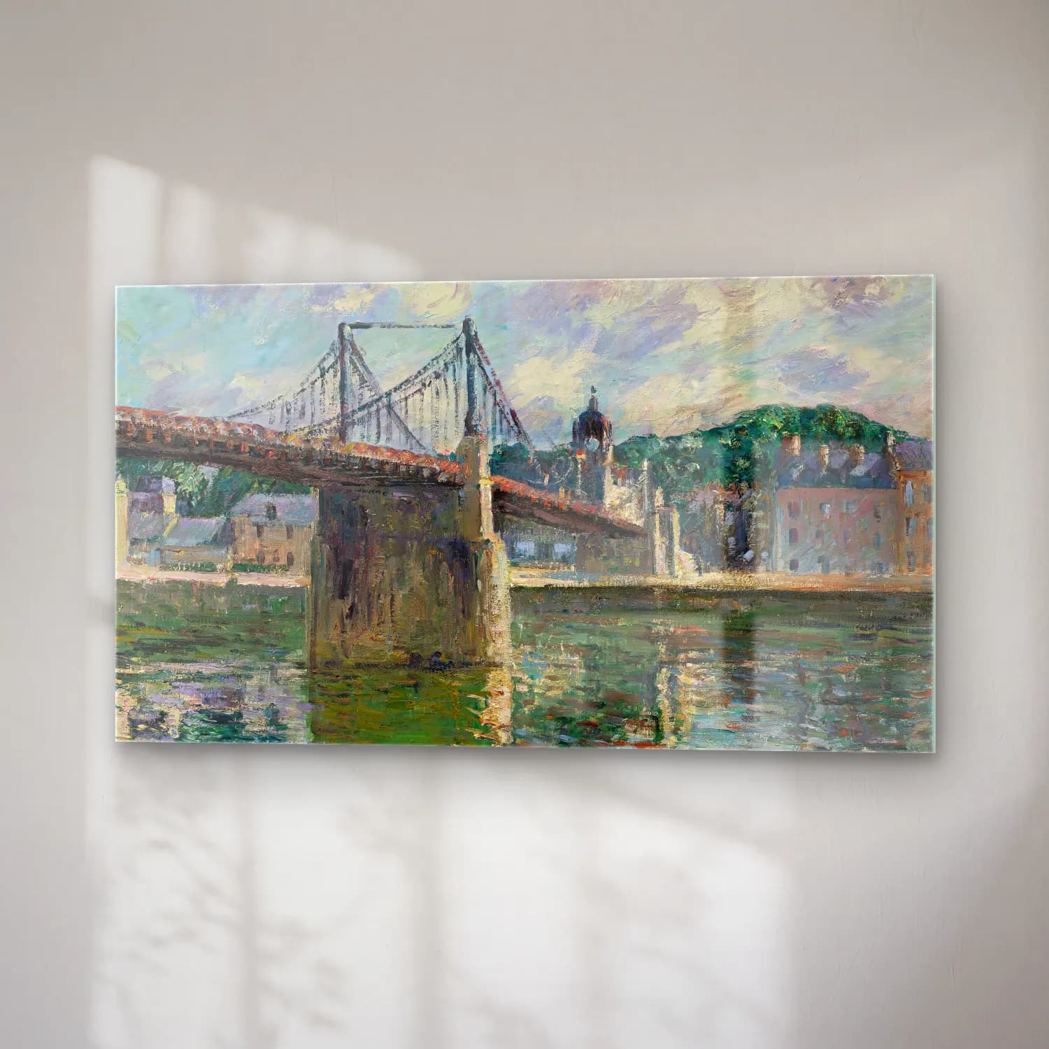 Gustave Loiseau – Le Pont Suspendu D’elbeuf cam tablo — sağ açıdan görünüm
