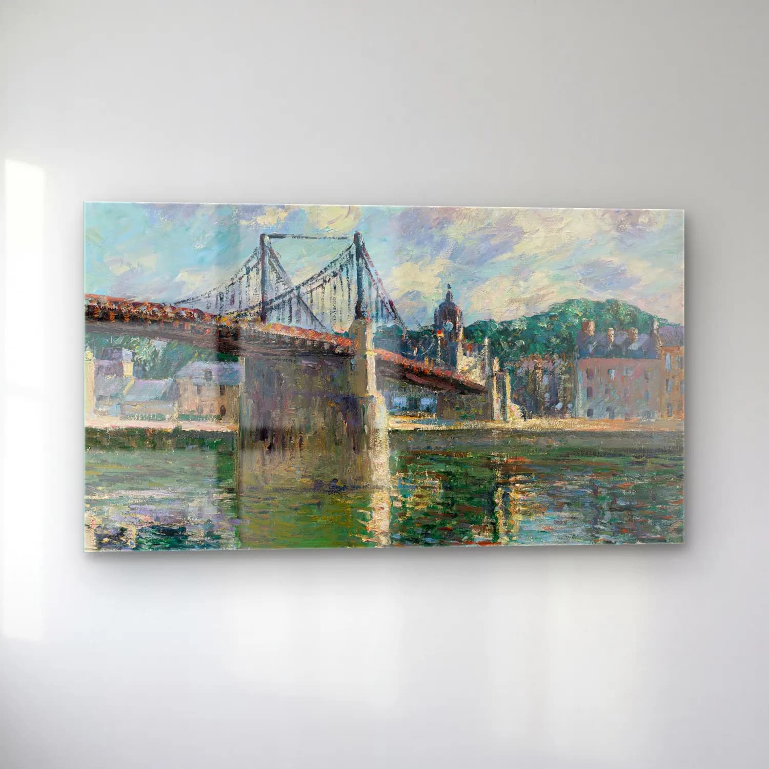 Gustave Loiseau – Le Pont Suspendu D’elbeuf cam tablo — sol açıdan görünüm