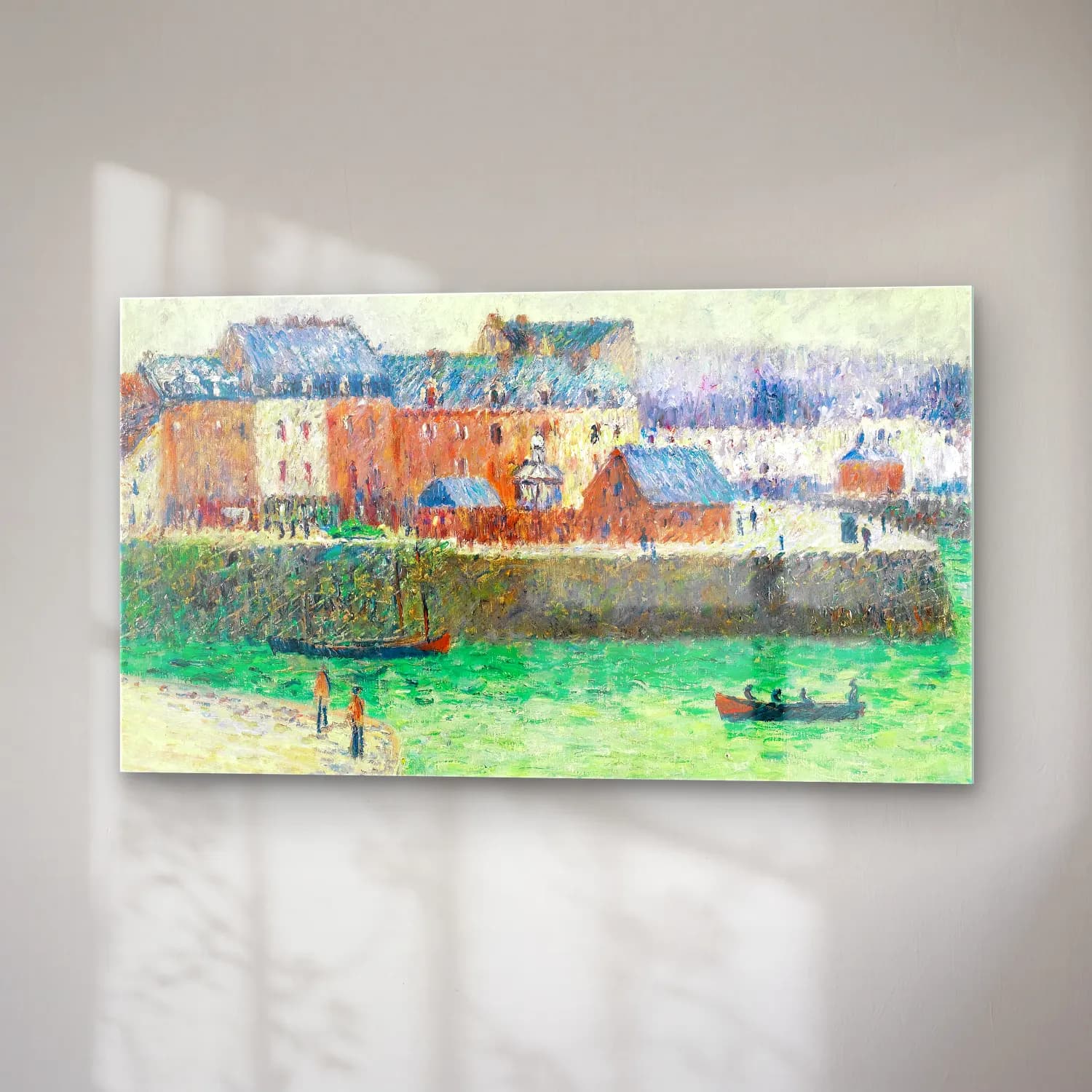 Gustave Loiseau – Le Port (L’avant-Port De Dieppe) (circa 1903) cam tablo — sağ açıdan görünüm