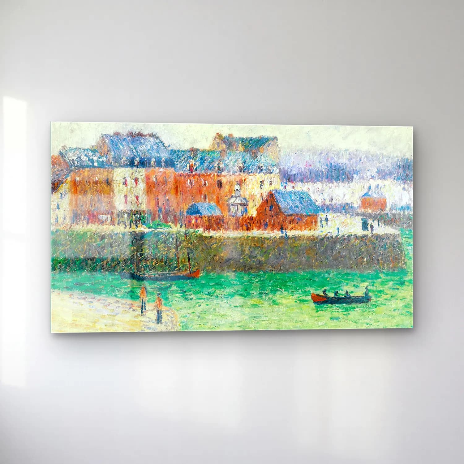 Gustave Loiseau – Le Port (L’avant-Port De Dieppe) (circa 1903) cam tablo — sol açıdan görünüm
