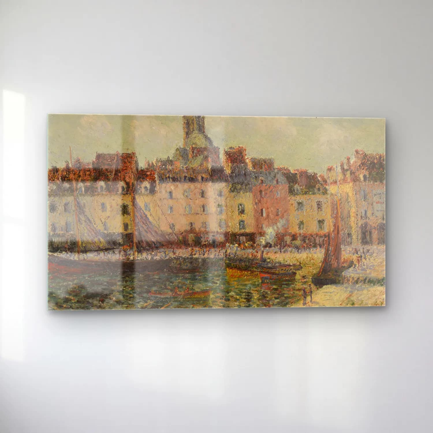 Gustave Loiseau – Le Quai Duquesne à Dieppe cam tablo — sol açıdan görünüm