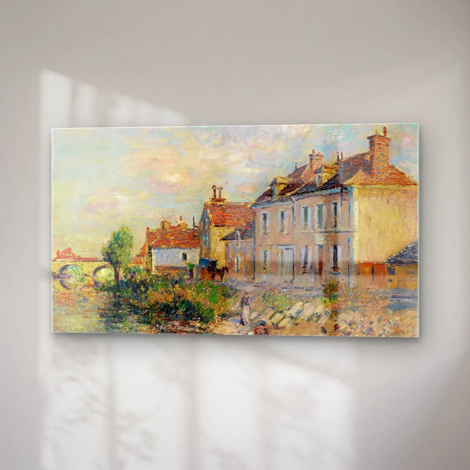 Gustave Loiseau – Le Quai Saint-Martin, Auxerre cam tablo — sağ açıdan görünüm