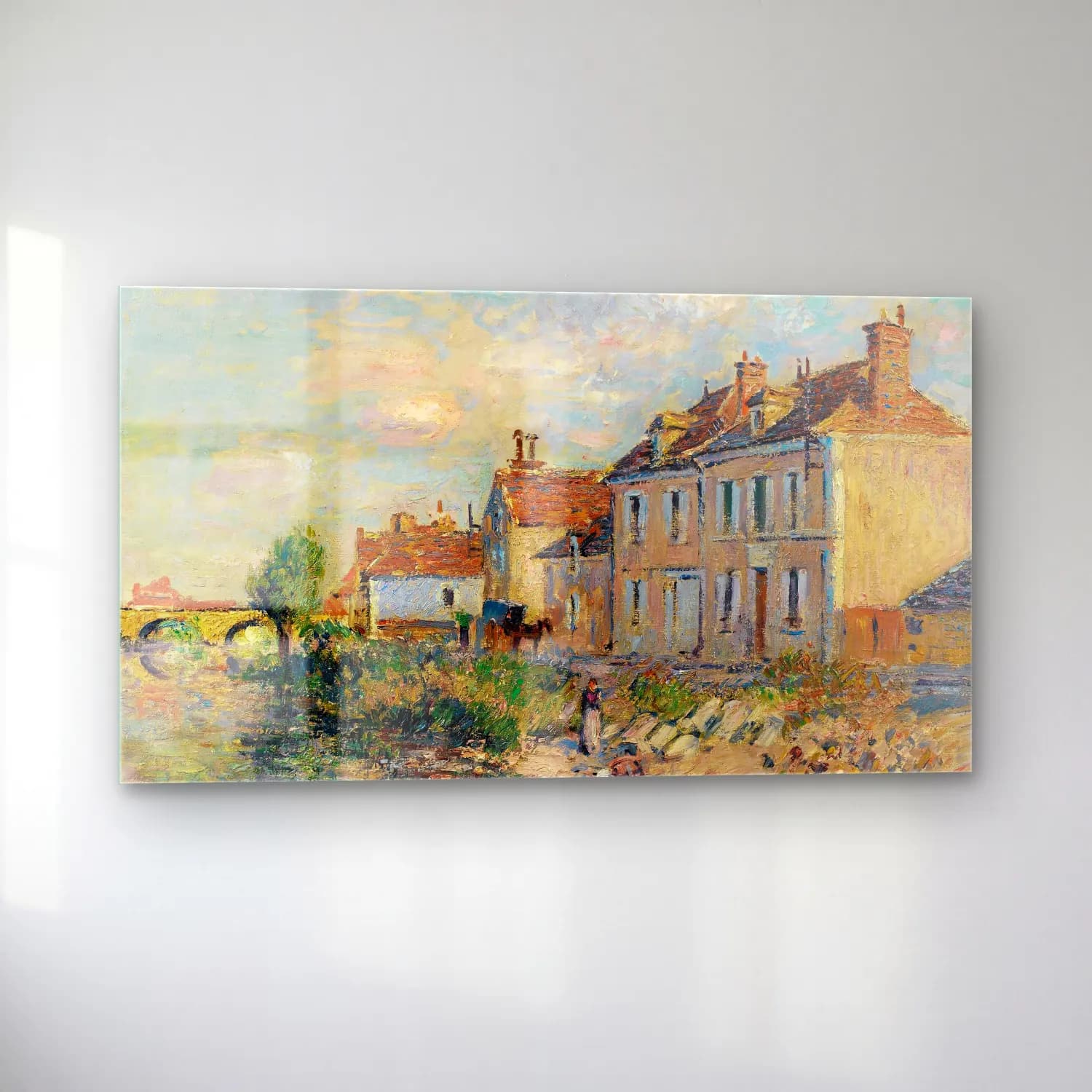 Gustave Loiseau – Le Quai Saint-Martin, Auxerre cam tablo — sol açıdan görünüm