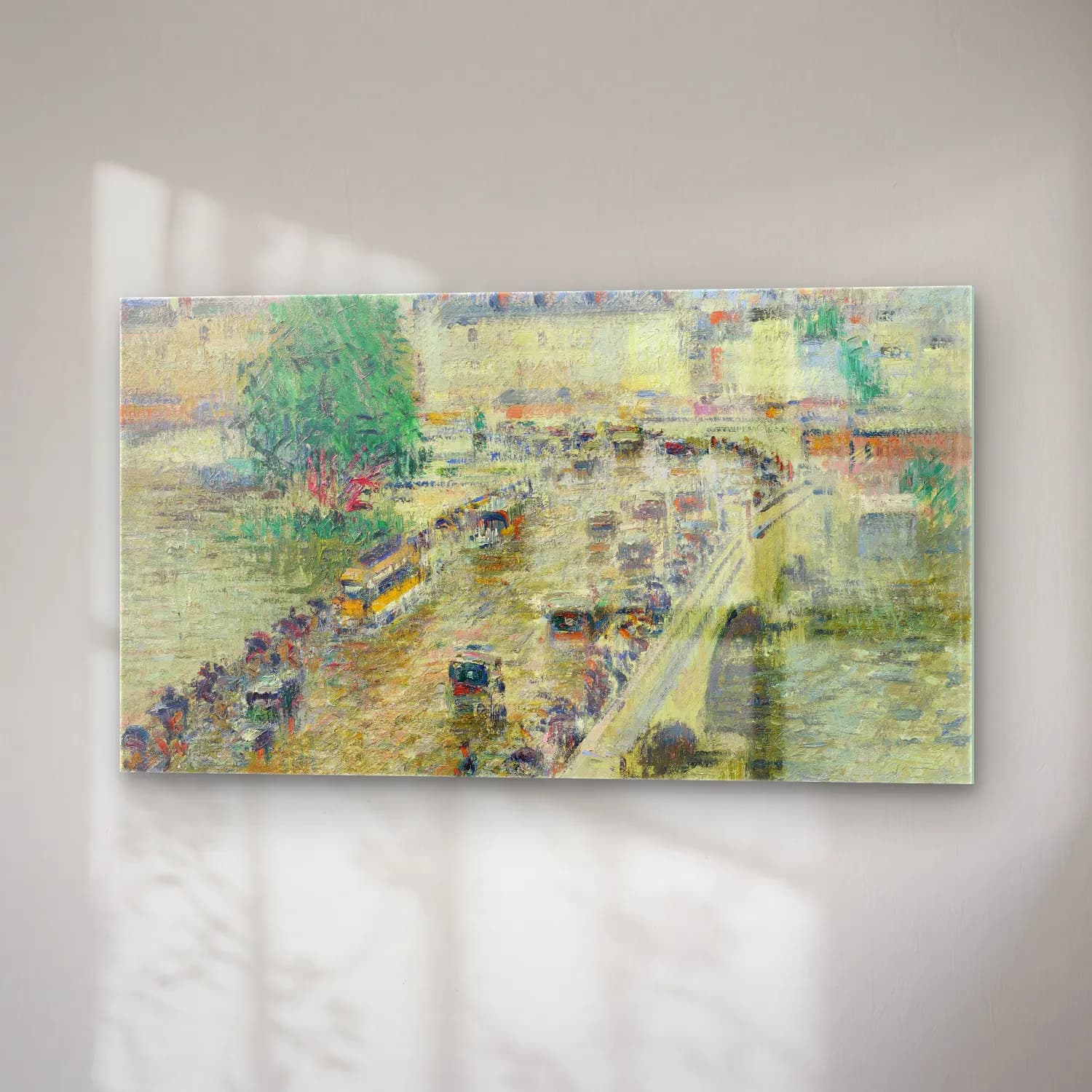 Gustave Loiseau – Le pont Corneille à Rouen cam tablo — sağ açıdan görünüm