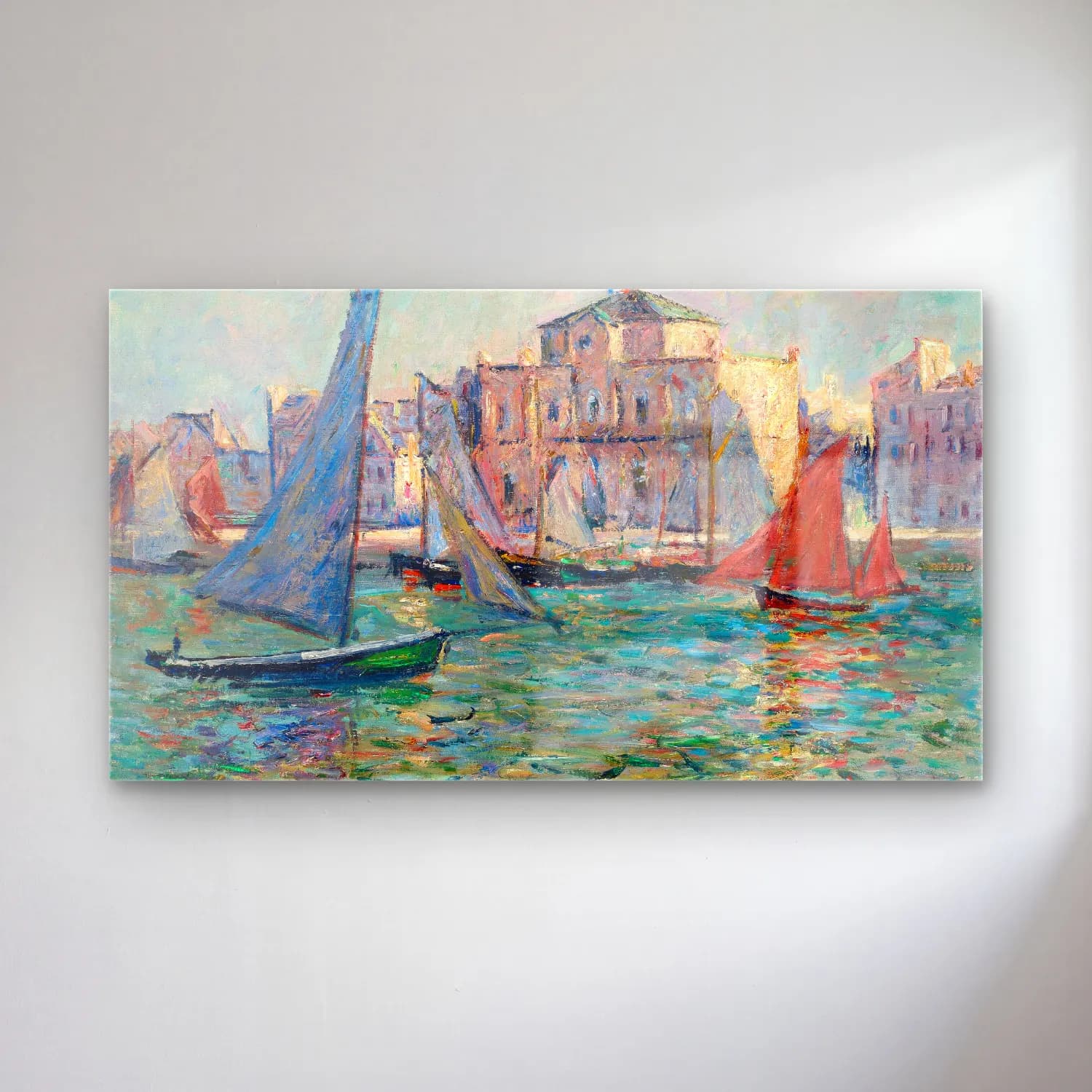 Gustave Loiseau – Les Martigues cam tablo — Gustave Loiseau – Les Martigues — empresyonist liman ve tekneler