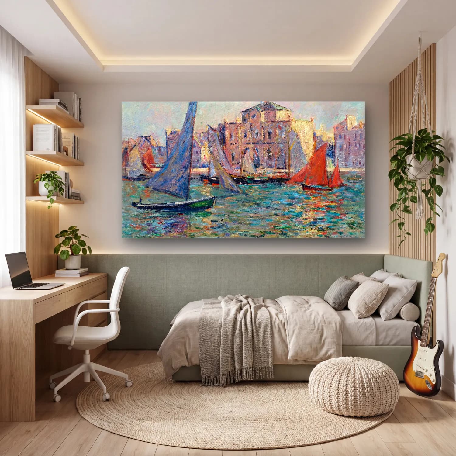 Gustave Loiseau – Les Martigues cam tablo — genç odasında