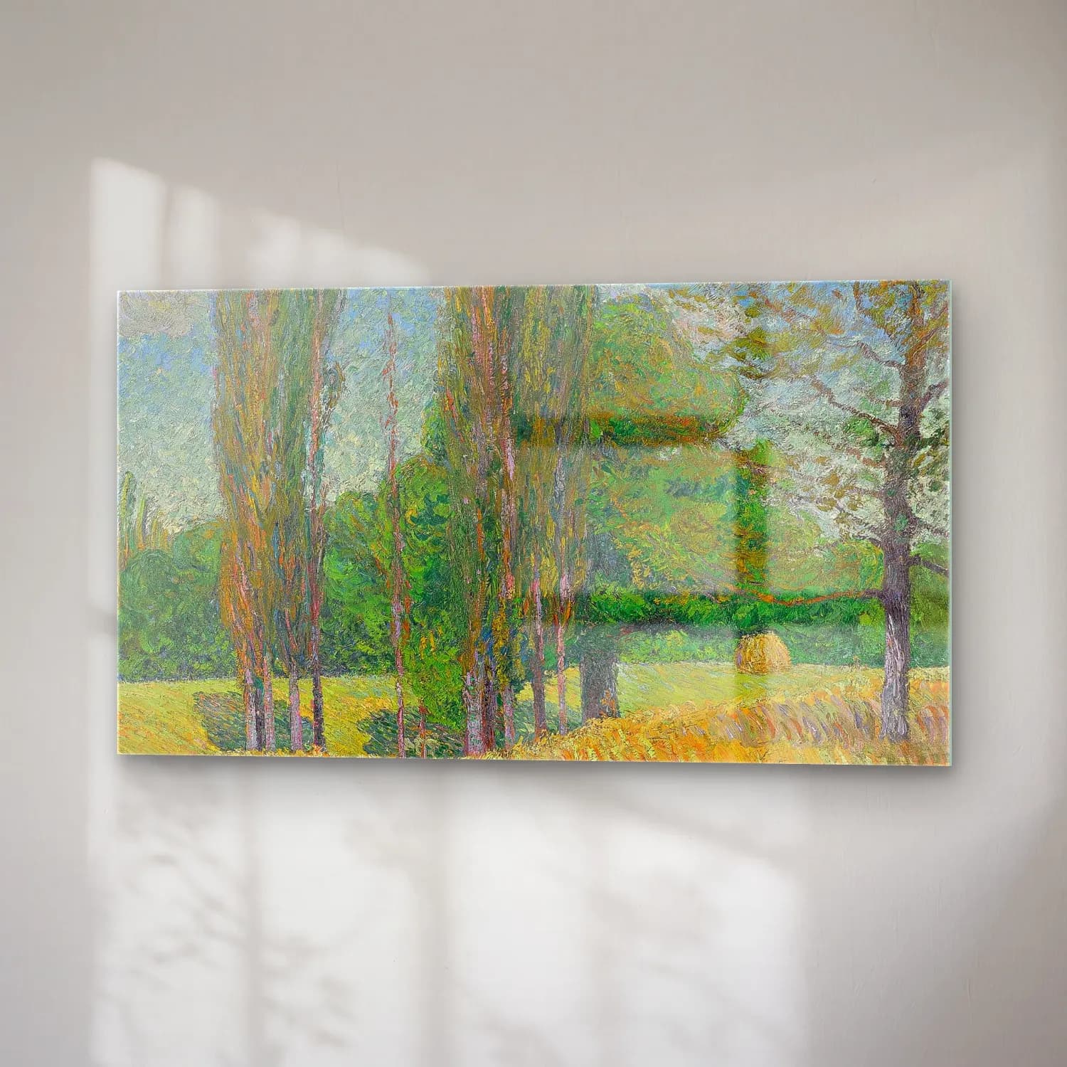 Gustave Loiseau – Les Peupliers cam tablo — sağ açıdan görünüm