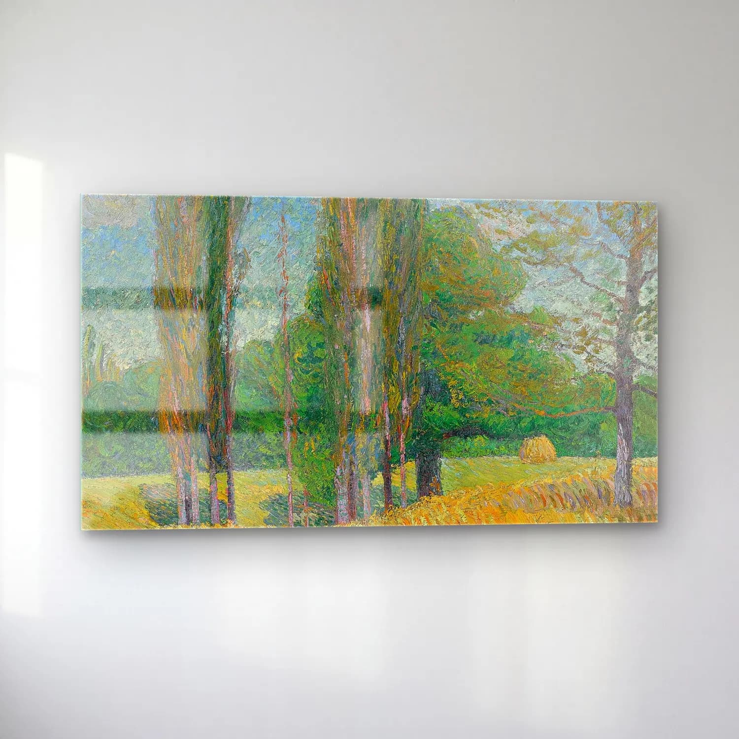 Gustave Loiseau – Les Peupliers cam tablo — sol açıdan görünüm