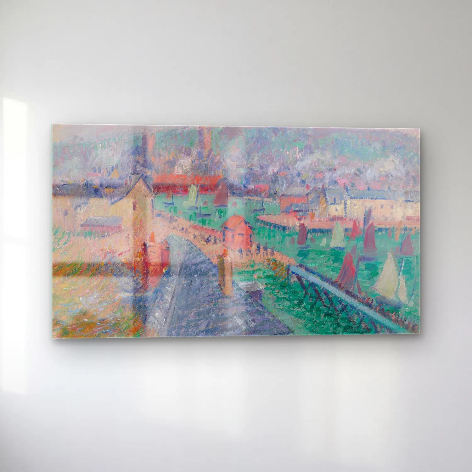 Gustave Loiseau – L’avant port de Fécamp (Normandie) cam tablo — sol açıdan görünüm