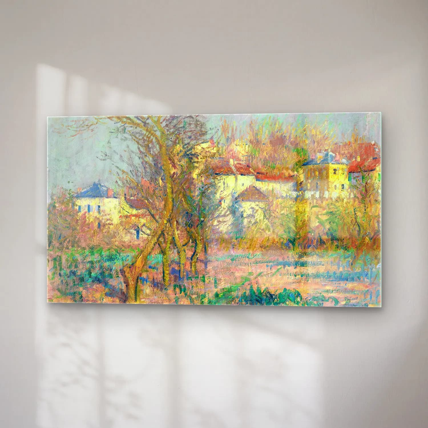 Gustave Loiseau – L’hermitage, Pruniers En Fleurs cam tablo — sağ açıdan görünüm