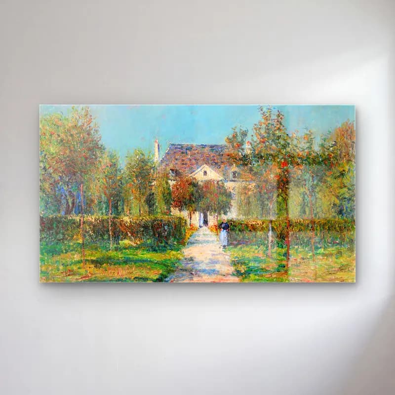 Gustave Loiseau – L’hôtel de Mademoiselle Ernestine, Saint-Jouin (Finistère) cam tablo — Gustave Loiseau – L’hôtel de Mademoiselle Ernestine, Saint-Jouin (Finistère) — empresyonist kır evi