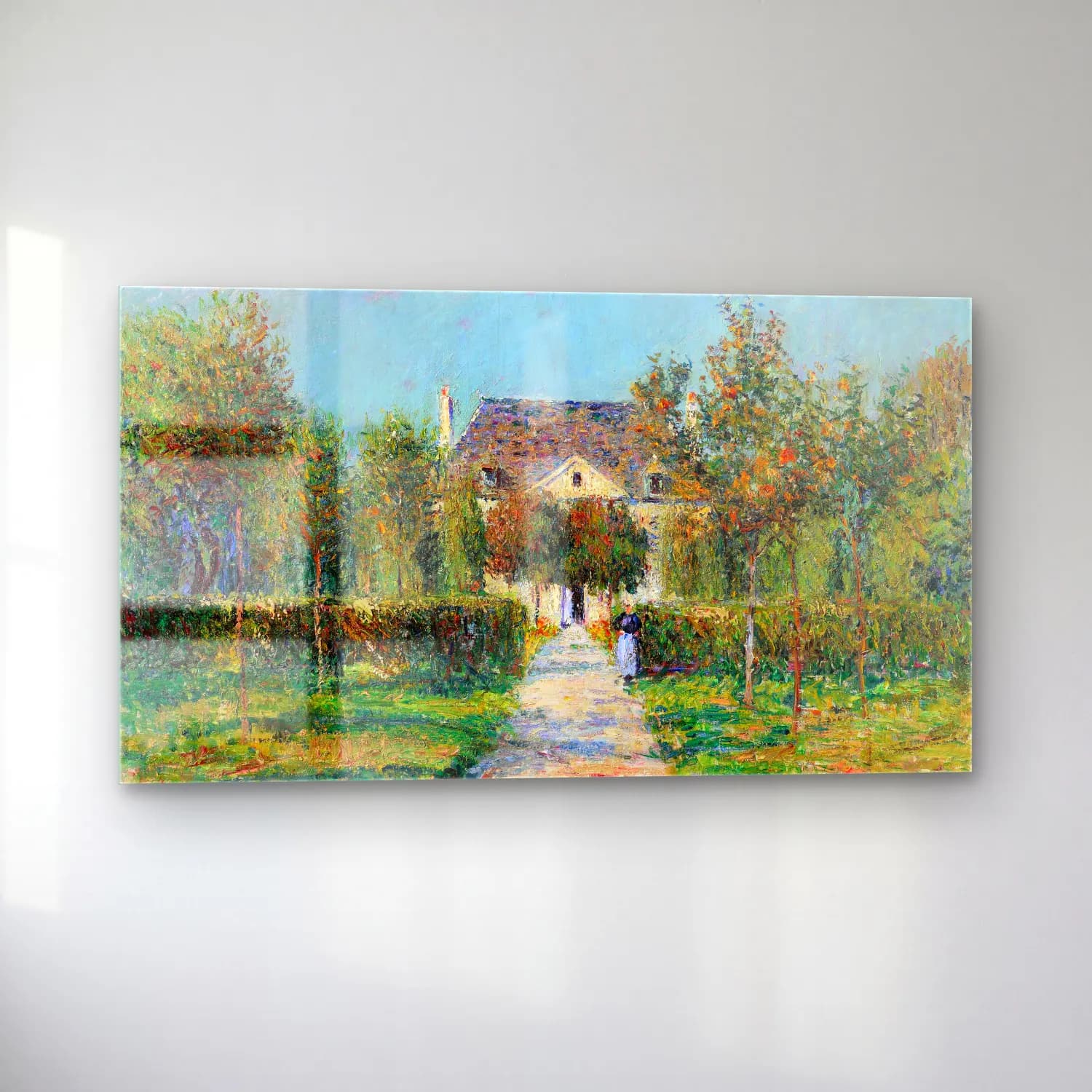 Gustave Loiseau – L’hôtel de Mademoiselle Ernestine, Saint-Jouin (Finistère) cam tablo — sol açıdan görünüm