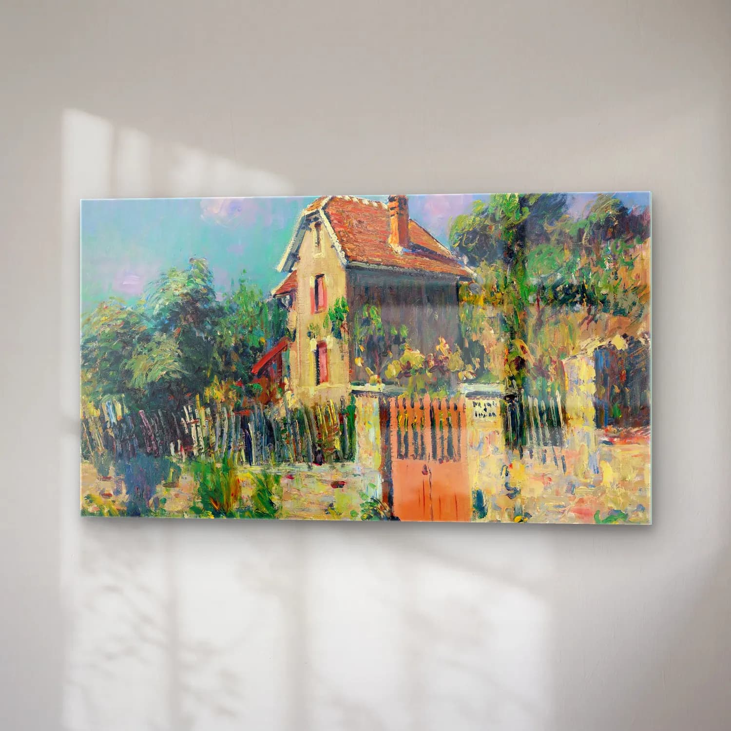 Gustave Loiseau – Maison À La Grille Rose, Environs De Pontoise cam tablo — sağ açıdan görünüm