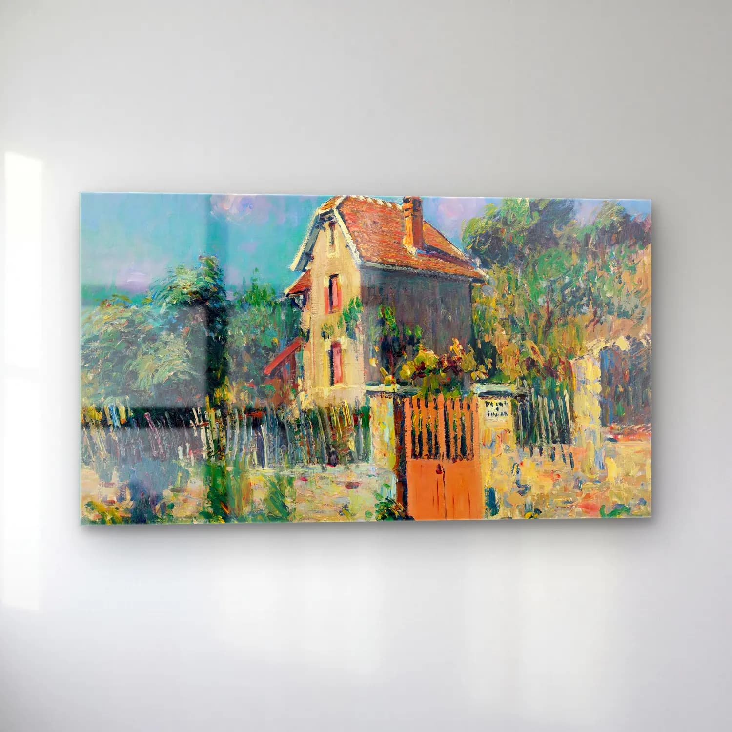 Gustave Loiseau – Maison À La Grille Rose, Environs De Pontoise cam tablo — sol açıdan görünüm