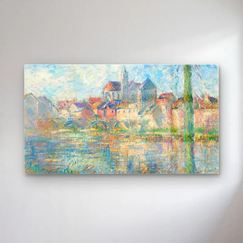 Gustave Loiseau – Moret-sur-Loing cam tablo — Gustave Loiseau – Moret-sur-Loing — empresyonist katedral