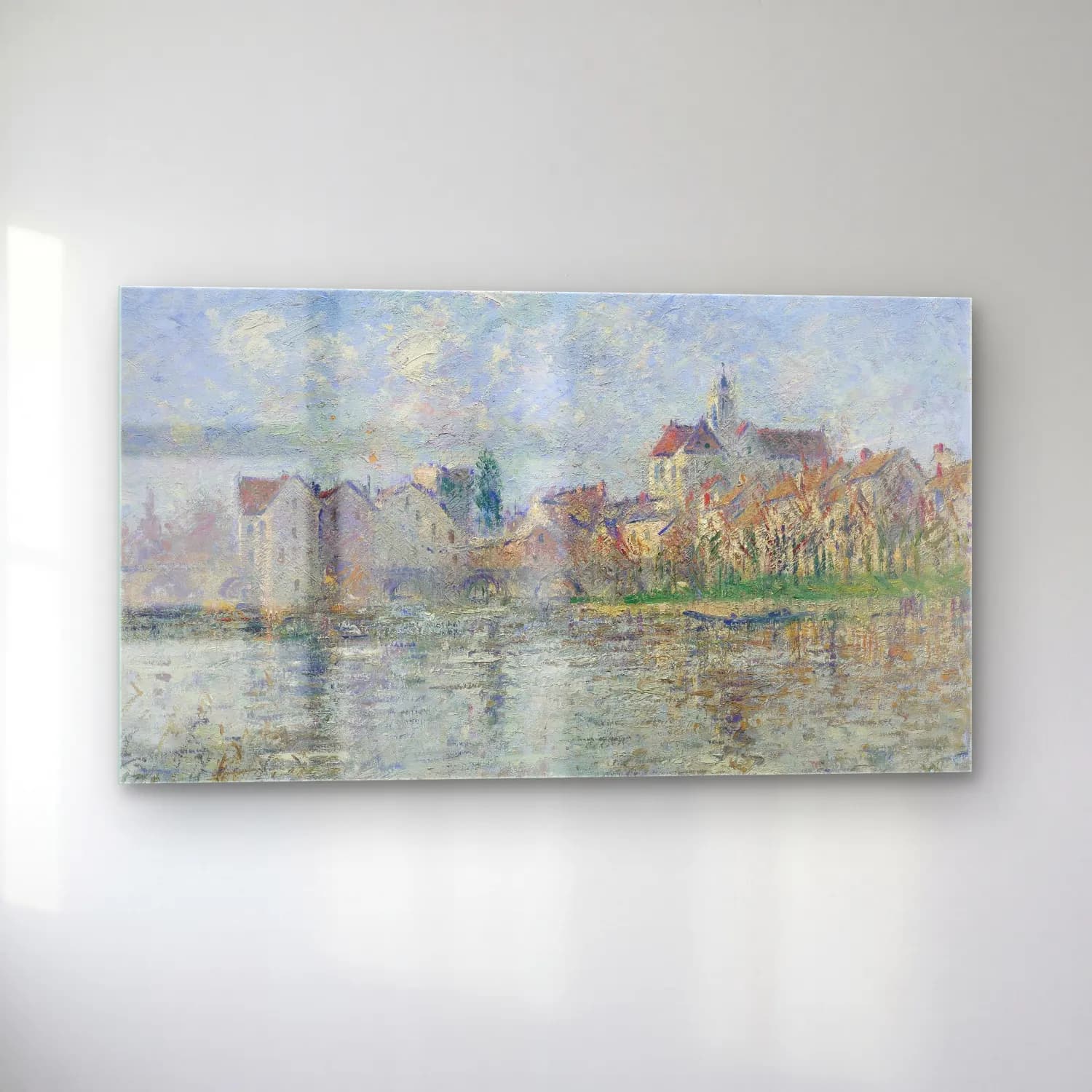 Gustave Loiseau – Moret-sur-Loing (circa 1932) cam tablo — sol açıdan görünüm