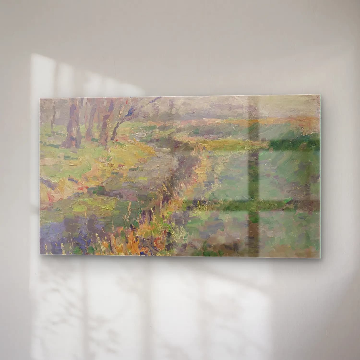 Gustave Loiseau – Paysage ruisseau dans la campagne cam tablo — sağ açıdan görünüm
